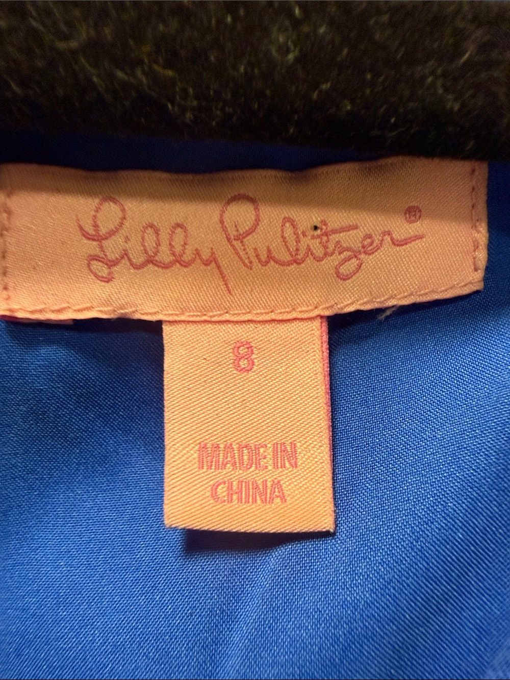 Lilly Pulitzer royal blue dress size 8 metal detail at neckline - Picture 2 of 4